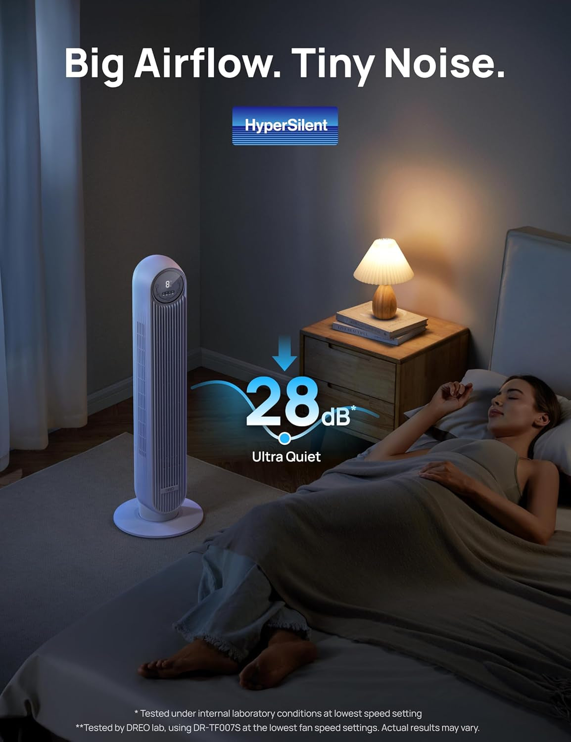 Tower Fan for Bedroom, 25Ft/S Smart Standing Fans, 90° Oscillating Floor Fan with 4 Modes, 4 Speeds, 8H Timer, 28Db, Bladeless, Remote, Works with Wifi Voice Control
