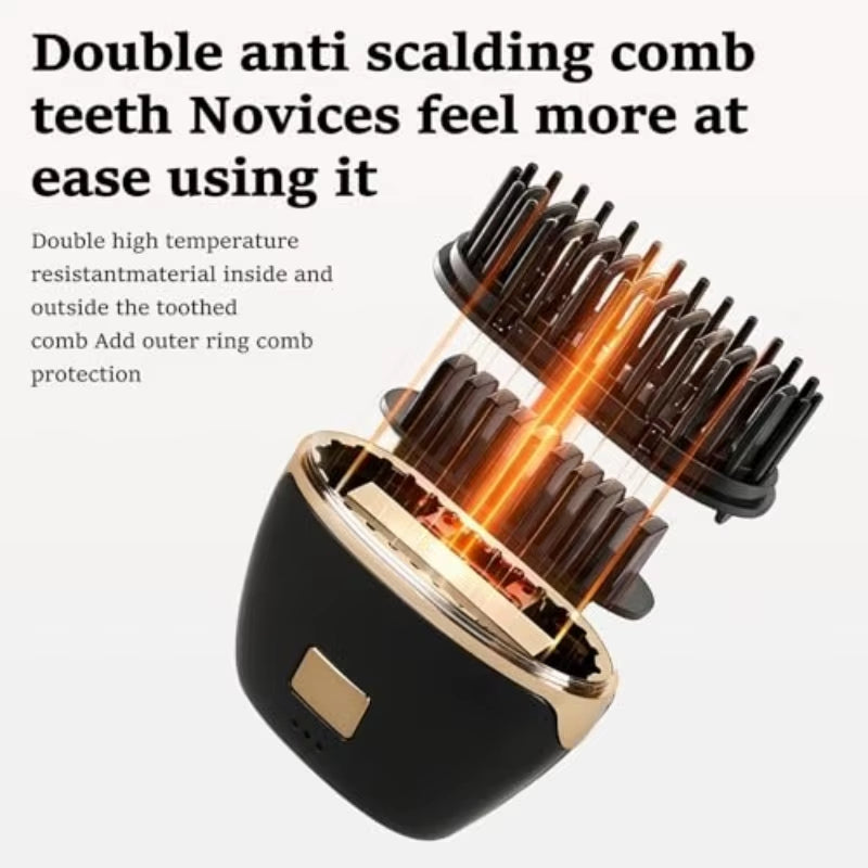 Mini Hair Straightener,Rechargeable Wireless Portable Hair Straightener Brush anti Scald Shell Lightweigh for Travel Gift