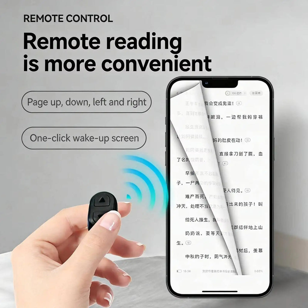 New Tiktok Scrolling Fingertip Air Mouse Ring Bluetooth Multi-Functional Kindle Page Turner Shutter Controller Phone/Ipad Holder