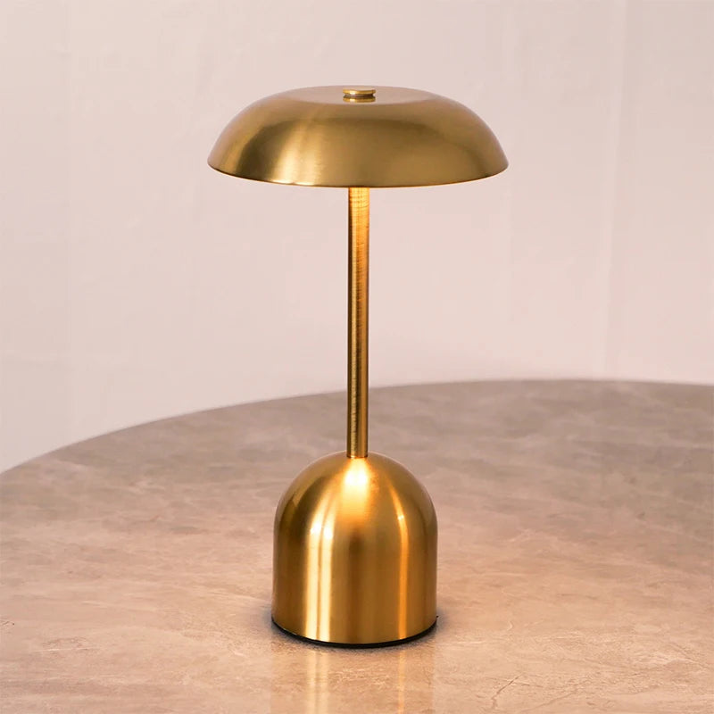 Minimalist Metal Decorative Lamp LED Night Light Ambient Lamp Rechargeable Touch-Control Table Lamp for Restaurants Bars Hotels