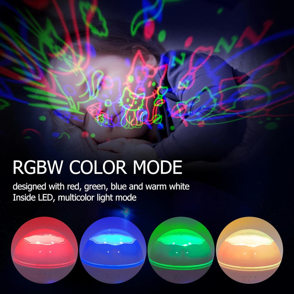 Cats Projector Night Light with 10H Auto-Off Timer (No Remote), 360° Rotation Nightlight, RGBW LED Color Mode, Usb/Battery Operated, Gift for Kids, Children & Cat Lovers