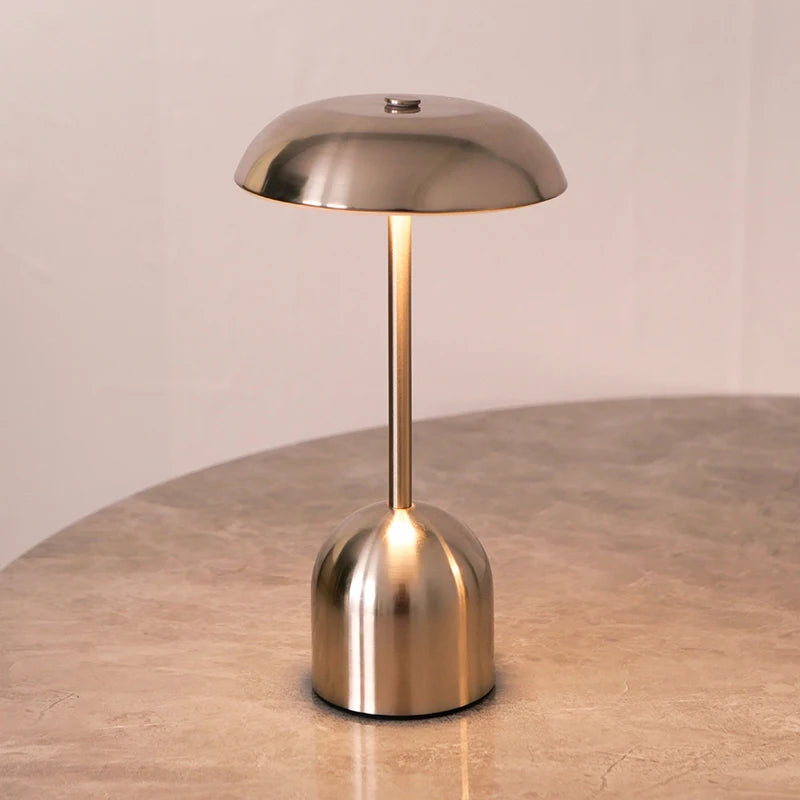 Minimalist Metal Decorative Lamp LED Night Light Ambient Lamp Rechargeable Touch-Control Table Lamp for Restaurants Bars Hotels