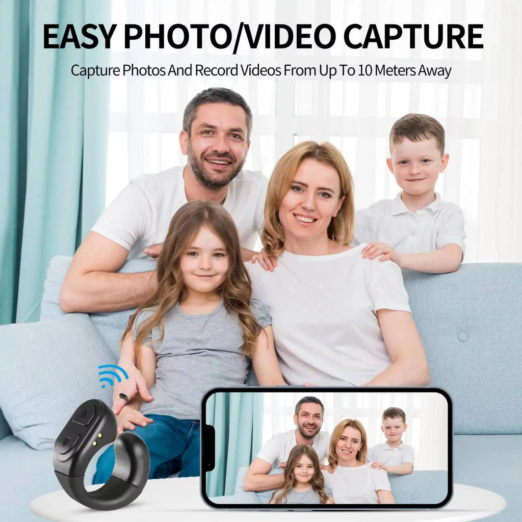 New Tiktok Scrolling Fingertip Air Mouse Ring Bluetooth Multi-Functional Kindle Page Turner Shutter Controller Phone/Ipad Holder