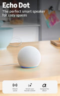 Echo Dot (Latest Model) - Premium Sound Quality, Perfect for Any Room, Glacier White