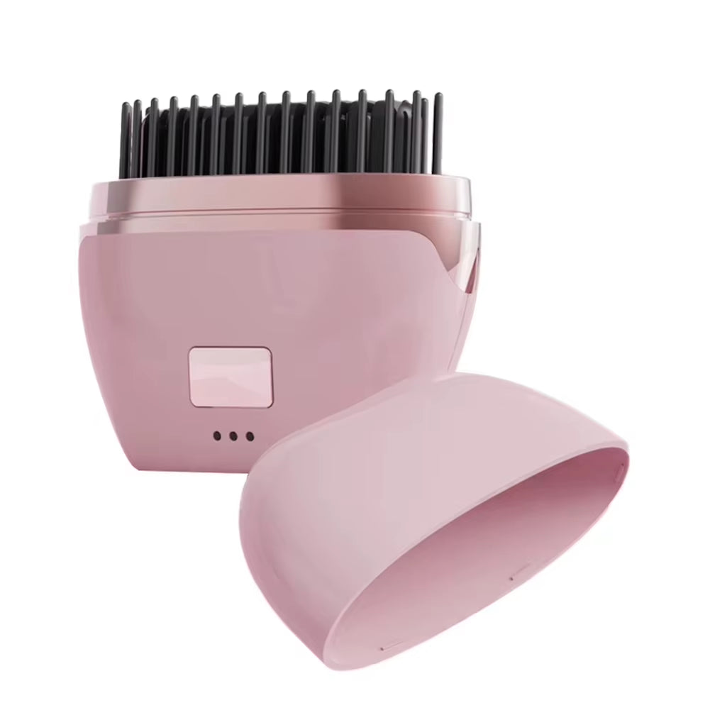 Mini Hair Straightener,Rechargeable Wireless Portable Hair Straightener Brush anti Scald Shell Lightweigh for Travel Gift