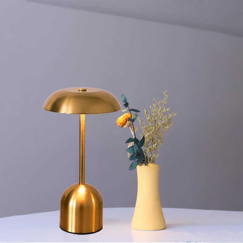 Minimalist Metal Decorative Lamp LED Night Light Ambient Lamp Rechargeable Touch-Control Table Lamp for Restaurants Bars Hotels